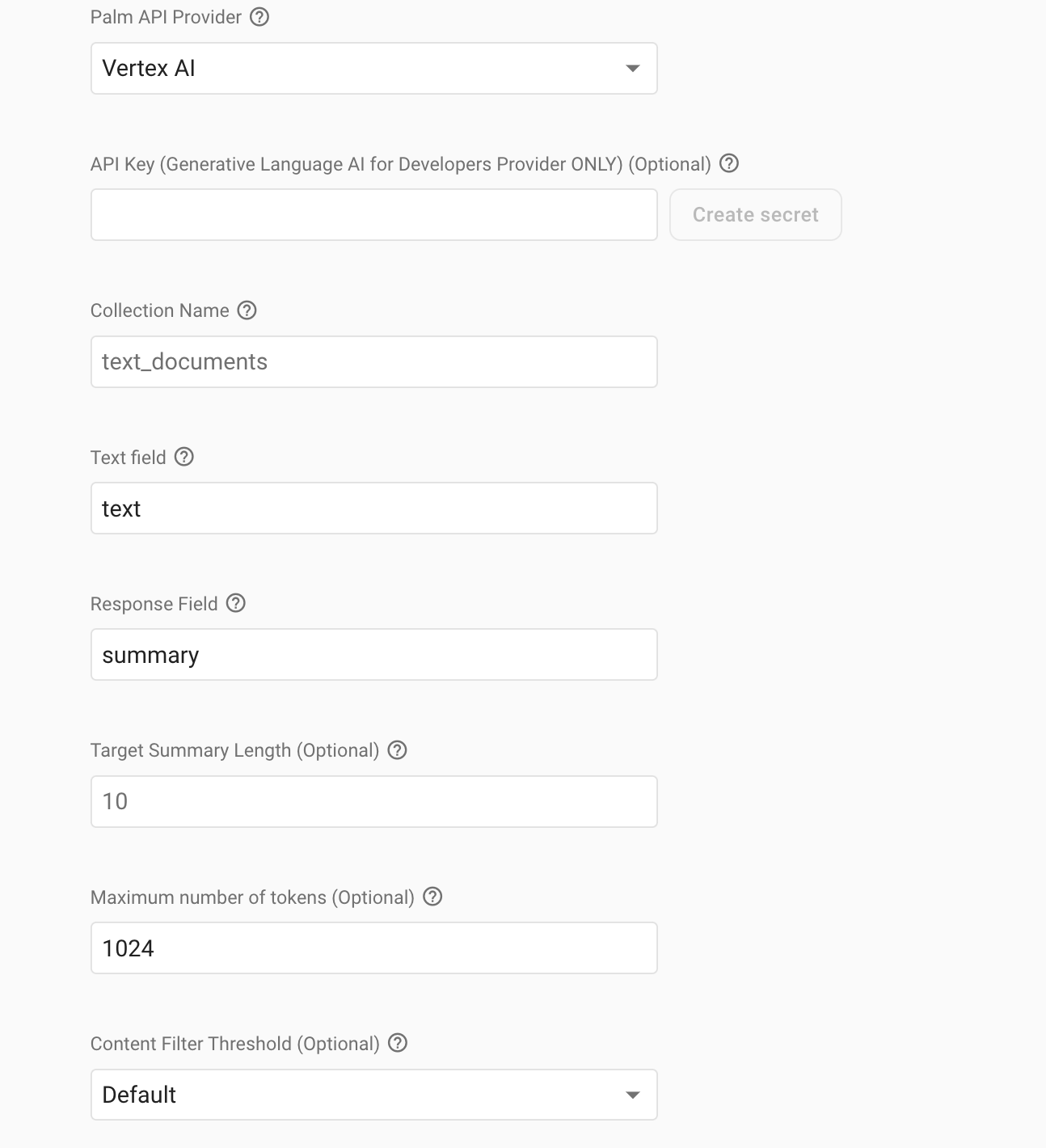 Configuration Parameters